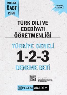 2026 MEB AGS ÖABT Türk Dili ve Edebiyatı Öğretmenliği Tamamı Çözümlü Türkiye Geneli 1-2-3 3`lü Deneme Seti - 1