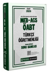 2026 MEB AGS ÖABT Türkçe Öğretmenliği Tamamı Çözümlü Soru Bankası - Pegem Akademi Yayıncılık