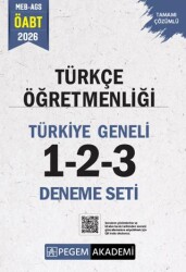 2026 MEB AGS ÖABT Türkçe Öğretmenliği Tamamı Çözümlü Türkiye Geneli 1-2-3 3`lü Deneme Seti - Pegem Akademi Yayıncılık