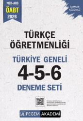 2026 MEB AGS ÖABT Türkçe Öğretmenliği Tamamı Çözümlü Türkiye Geneli 4-5-6 3`lü Deneme Seti - Pegem Akademi Yayıncılık