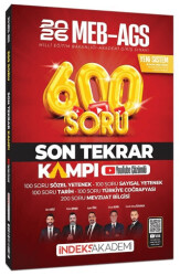 2026 MEB-AGS Son Tekrar Kampı 600 Soru Bankası Youtube Video Çözümlü - İndeks Akademi Yayıncılık