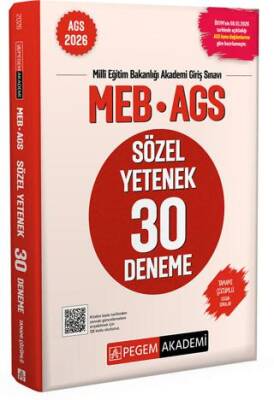 2026 MEB AGS Sözel Yetenek 30 Deneme Tamamı Çözümlü - 1