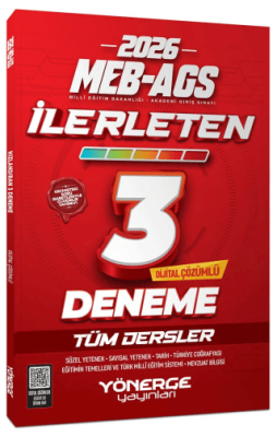 2026 MEB-AGS Tüm Dersler İlerleten 3 Deneme Çözümlü - 1