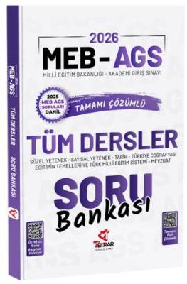 2026 MEB-AGS Tüm Dersler Soru Bankası Çözümlü - 1