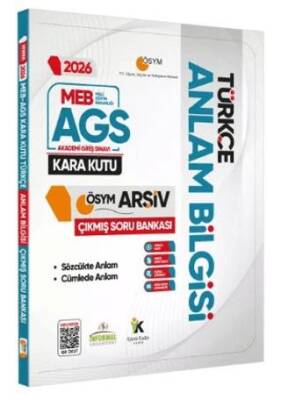 2026 MEB-AGS Türkçenin Kara Kutusu ANLAM BİLGİSİ Sözcük-Cümle ÖSYM Çıkmış Dijital Çözümlü Soru Bankası - 1