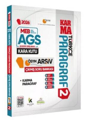 2026 MEB-AGS Türkçenin Kara Kutusu PARAGRAF 2 KARMA ÖSYM Çıkmış Soru Bankası Dijital Çözümlü - 1