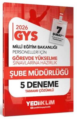 2026 MEB GYS Şube Müdürlüğü Tamamı Çözümlü 5 Deneme - 1