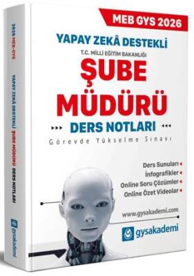 2026 MEB Yapay Zeka Destekli GYS Şube Müdürü Ders Notları - 1