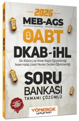 2026 ÖABT MEB-AGS DKAB Din Kültürü ve İHL İmam Hatip Lisesi Öğretmenliği Soru Bankası Çözümlü - 1