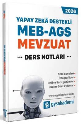 2026 Yapay Zeka Destekli MEB-AGS Mevzuat Ders Notları - 1