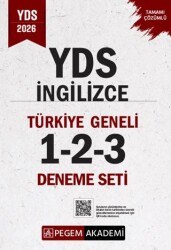 2026 YDS İngilizce Tamamı Çözümlü Türkiye Geneli 1-2-3 3`lü Deneme Seti - Pegem Akademi Yayıncılık