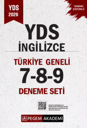 2026 YDS İngilizce Tamamı Çözümlü Türkiye Geneli 7-8-9 3`lü Deneme Seti - Pegem Akademi Yayıncılık