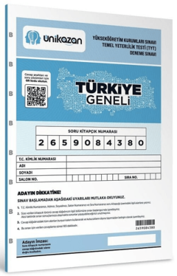 2026 YKS TYT Türkiye Geneli Ünikazan Deneme Sınavı Çözümlü - 1