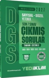 2027 DGS Sayısal Sözel Yetenek Son 7 Sınav Tamamı Çözümlü Çıkmış Sorular - Yediiklim Yayınları