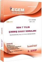 Egem Eğitim Yayınları 2. Sınıf İlahiyat Çıkmış Sınav Soruları 2011-2018 - Egem Eğitim Yayınları