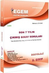2. Sınıf Sosyoloji Çıkmış Sınav Soruları - Egem Eğitim Yayınları