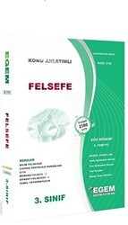 Egem Eğitim Yayınları 3. Sınıf 5. Yarıyıl Felsefe Konu Anlatımlı Soru Bankası Kod 319 - Egem Eğitim Yayınları