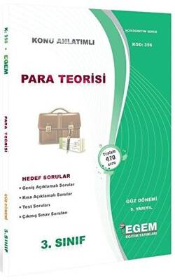 Egem Eğitim Yayınları 3. Sınıf 5. Yarıyıl Para Teorisi Hedef Sorular Kod 356 - 1
