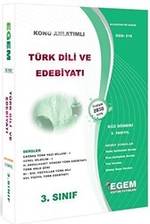 Egem Eğitim Yayınları 3. Sınıf 5. Yarıyıl Türk Dili ve Edebiyatı Konu Anlatımlı Soru Bankası Kod 318 - Egem Eğitim Yayınları