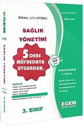 Egem Eğitim Yayınları 3. Sınıf 6. Yarıyıl Konu Anlatımlı Sağlık Yönetimi - Kod 3322 - Egem Eğitim Yayınları
