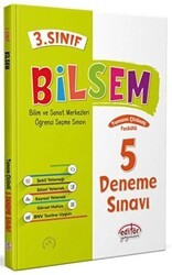 Editör Yayınevi 3. Sınıf Bilsem Çözümlü 5 Deneme Sınavı - - Editör Yayınevi