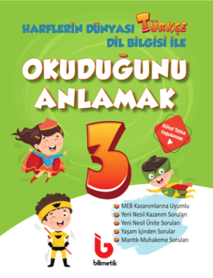3. Sınıf Harflerin Dünyası Türkçe Dil Bilgisi ile Okuduğunu Anlamak - 1
