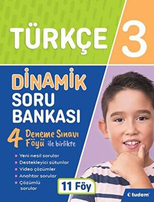 Tudem Yayınları - Bayilik 3. Sınıf Türkçe Dinamik Soru Bankası - 1