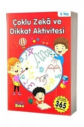 3 Yaş Çoklu Zeka ve Dikkat Aktivitesi - Kırmızı Kitap - Aktif Zeka Yayınları