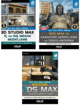 3D Studio Max Eğitim Seti 3 Kitap Takım - 1