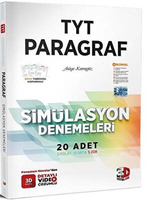 3D Yayınları TYT Paragraf Simülasyon Denemeleri - 1