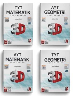 3D Yayınları TYT AYT Matematik Geometri Soru Bankası Seti - 1