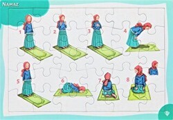 4-6 Yaş Namaz Öğreniyorum Kız 30 Parça Puzzle - Türkiye Diyanet Vakfı Yayınları