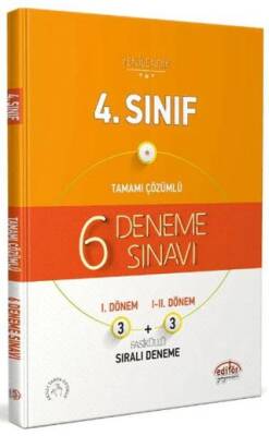 Editör Yayınevi 4. Sınıf 6 Fasiküllü 3+3 Deneme - 1