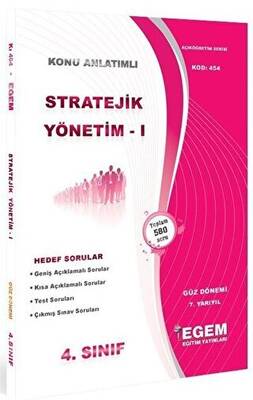 Egem Eğitim Yayınları 4. Sınıf 7. Yarıyıl Stratejik Yönetim 1 Konu Anlatımlı Soru Bankası Kod 454 - 1