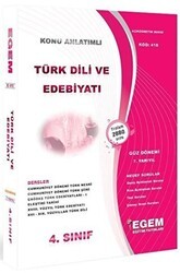 Egem Eğitim Yayınları 4. Sınıf 7. Yarıyıl Türk Dili ve Edebiyatı Konu Anlatımlı Soru Bankası Kod 418 - Egem Eğitim Yayınları