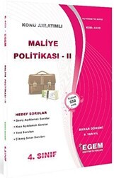 Egem Eğitim Yayınları 4. Sınıf 8. Yarıyıl Konu Anlatımlı Maliye Politikası 2 - Kod 4459 - 1