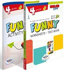 Öğretmen Evde Yayınları 4. Sınıf İngilizce Funny Worksheets and Test Book + Activity Book - Öğretmen Evde Yayınları