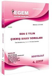 4. Sınıf Sosyoloji Bahar Dönemi Çıkmış Sınav Soruları - Egem Eğitim Yayınları