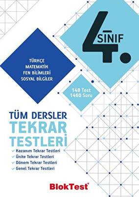 Tudem Yayınları - Bayilik 4. Sınıf Tüm Dersler Tekrar Testleri - 1