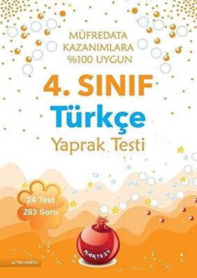 Nartest Yayınevi 4. Sınıf Türkçe Yaprak Testi - 1