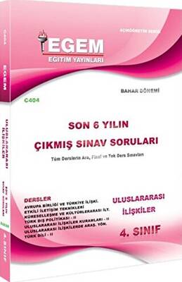 4. Sınıf Uluslararası İlişkiler Çıkmış Sınav SorularıBahar Dönemi - 1