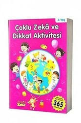 4 Yaş Çoklu Zeka ve Dikkat Aktivitesi - Pembe Kitap - Aktif Zeka Yayınları