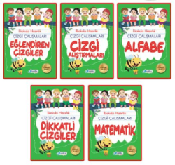 5-6 Yaş İlkokula Hazırlık Çizgi Çalışmaları Seti 5 Kitap - Harika Çocuk Yayınları