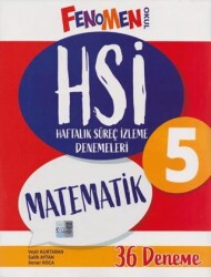 5. Sınıf Matematik HSİ Haftalık Süreç İzleme Denemeleri - Fenomen Yayınları