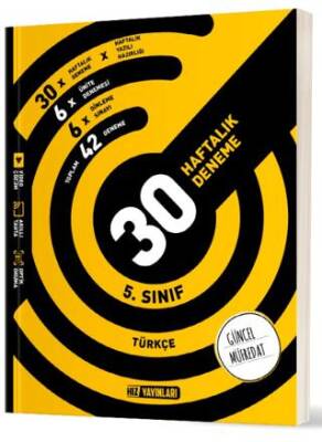 5. Sınıf Türkçe 30 Haftalık Deneme - 1