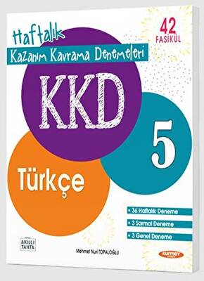 Kurmay Yayınları 5. Sınıf Türkçe KKD 42 Fasikül Haftalık Kazanım Denemeleri - 1