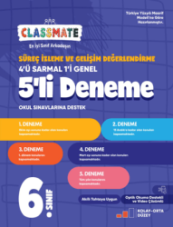 6. Sınıf Classmate Süreç İzleme ve Gelişim Değerlendirme 5`li Deneme - Okyanus Yayınları