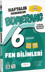 6. Sınıf Fen Bilimleri Bumerang 32 Haftalık Denemeler - Günay Yayınları