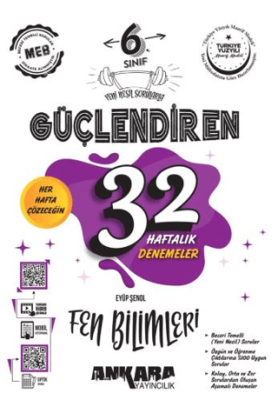 6. Sınıf Güçlendiren 32 Haftalık Fen Bilimleri Kazanım Denemeleri - 1