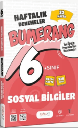 6. Sınıf Sosyal Bilgiler Bumerang 32 Haftalık Denemeler - Günay Yayınları